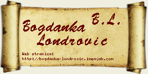 Bogdanka Londrović vizit kartica